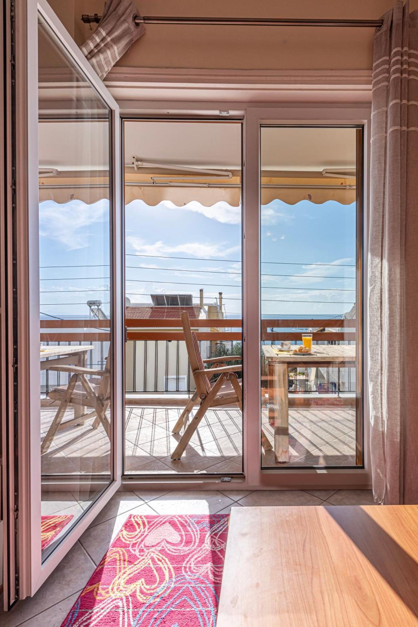 Sea View Apartment 100M From The Beach Saronida Exteriér fotografie