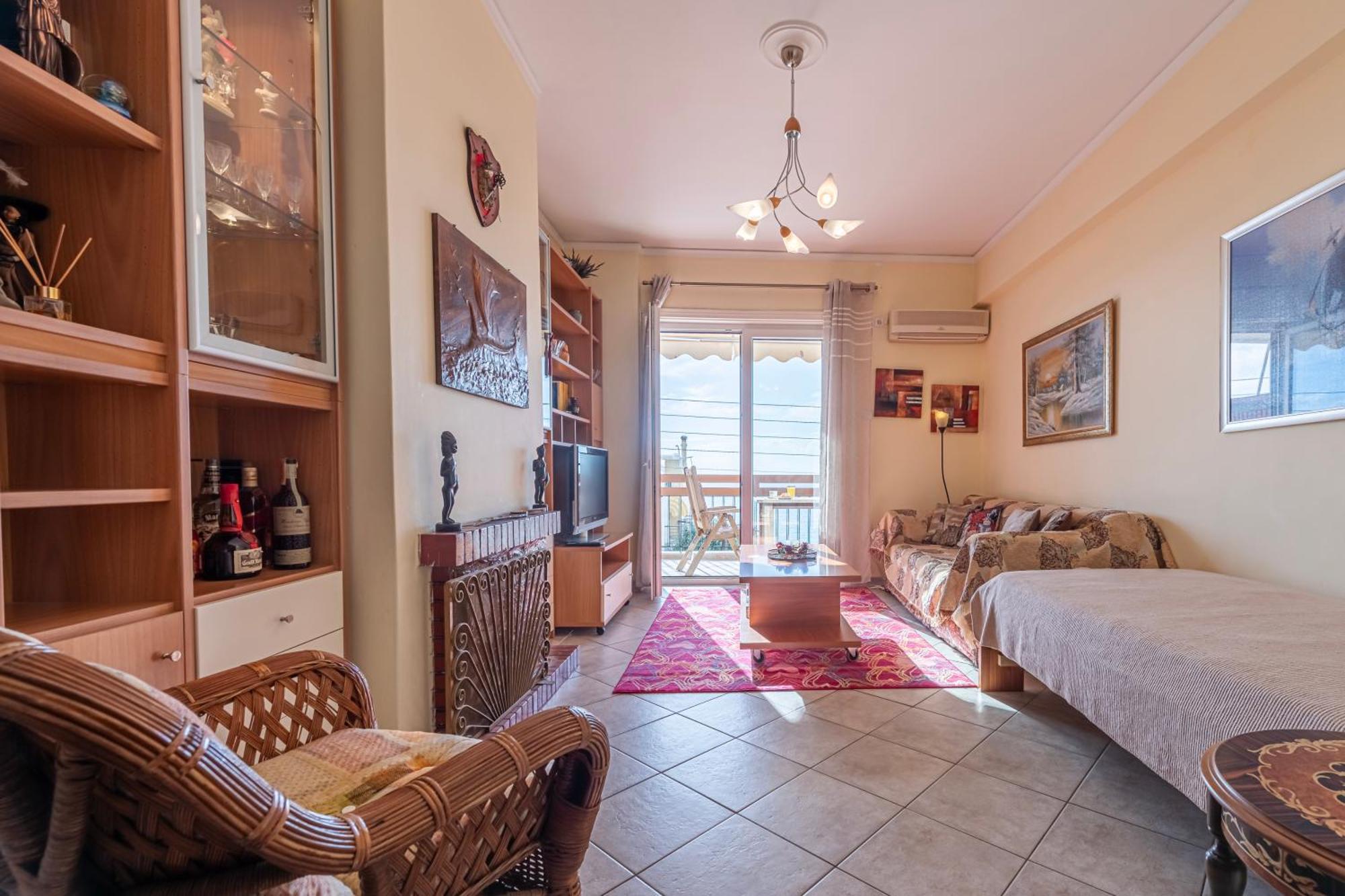 Sea View Apartment 100M From The Beach Saronida Exteriér fotografie